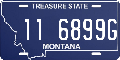 MT license plate 116899G