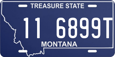 MT license plate 116899T