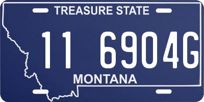MT license plate 116904G