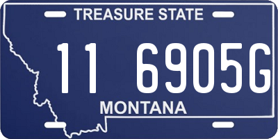 MT license plate 116905G