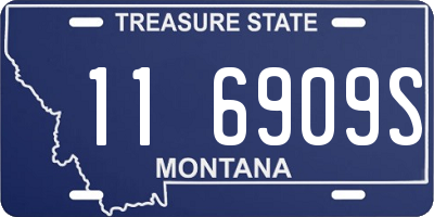 MT license plate 116909S