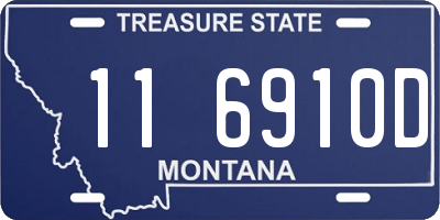 MT license plate 116910D