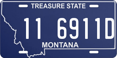 MT license plate 116911D