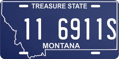 MT license plate 116911S