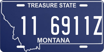 MT license plate 116911Z