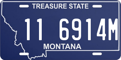 MT license plate 116914M