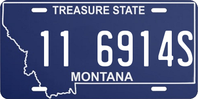 MT license plate 116914S