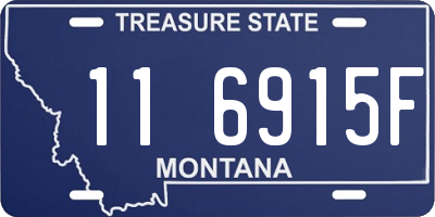 MT license plate 116915F