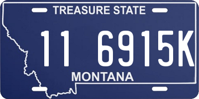 MT license plate 116915K