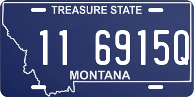MT license plate 116915Q