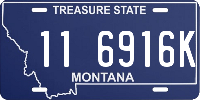 MT license plate 116916K