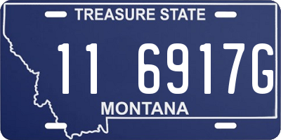 MT license plate 116917G
