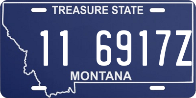 MT license plate 116917Z