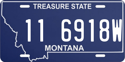 MT license plate 116918W