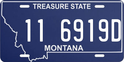 MT license plate 116919D