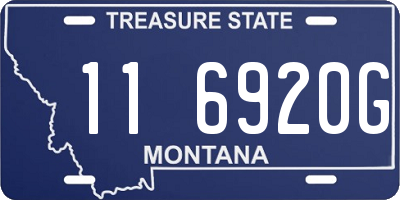 MT license plate 116920G