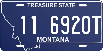 MT license plate 116920T