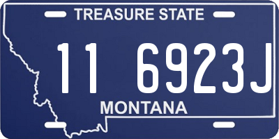 MT license plate 116923J