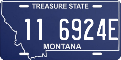 MT license plate 116924E