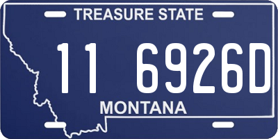 MT license plate 116926D