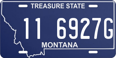 MT license plate 116927G