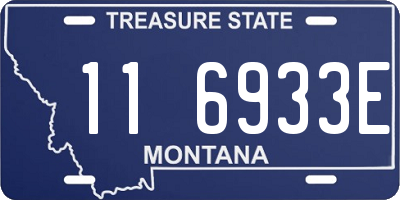 MT license plate 116933E
