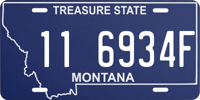MT license plate 116934F