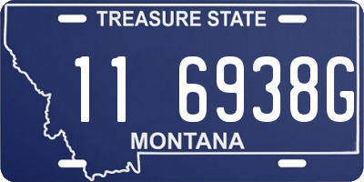MT license plate 116938G