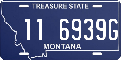 MT license plate 116939G