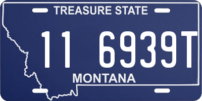 MT license plate 116939T
