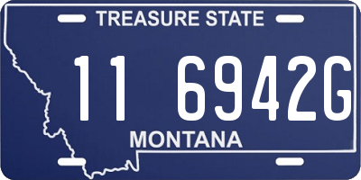 MT license plate 116942G