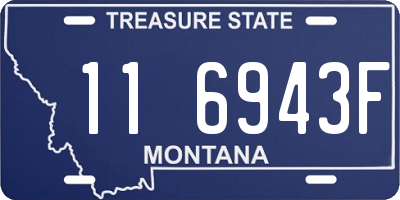 MT license plate 116943F