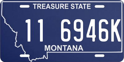 MT license plate 116946K