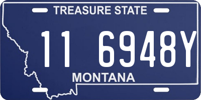 MT license plate 116948Y