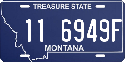 MT license plate 116949F