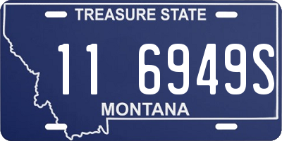 MT license plate 116949S