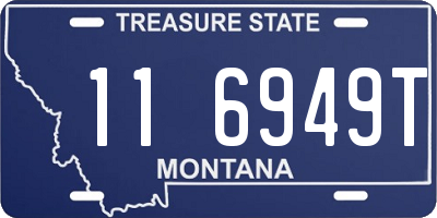 MT license plate 116949T
