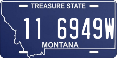 MT license plate 116949W