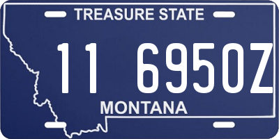 MT license plate 116950Z