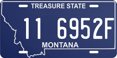 MT license plate 116952F