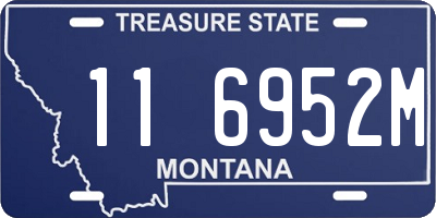 MT license plate 116952M