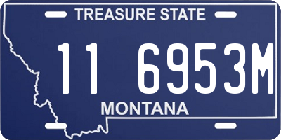 MT license plate 116953M