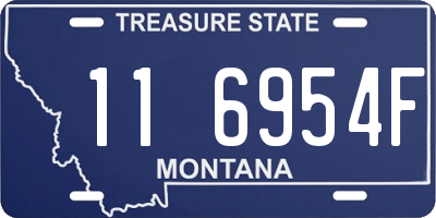 MT license plate 116954F