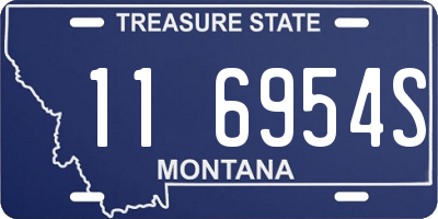 MT license plate 116954S