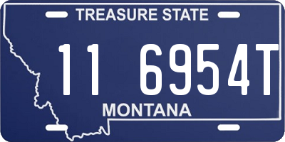 MT license plate 116954T