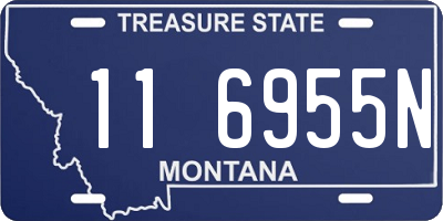 MT license plate 116955N