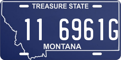 MT license plate 116961G