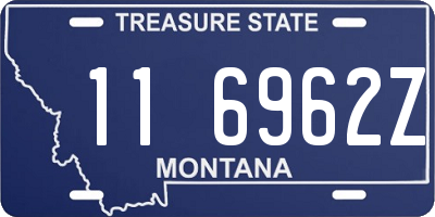 MT license plate 116962Z
