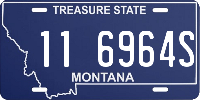 MT license plate 116964S