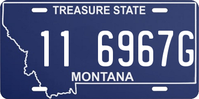 MT license plate 116967G